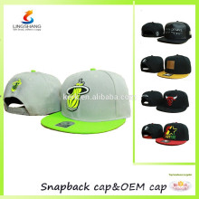 3D custom embroidery on plain pattern snapback sports hat hip hop cap